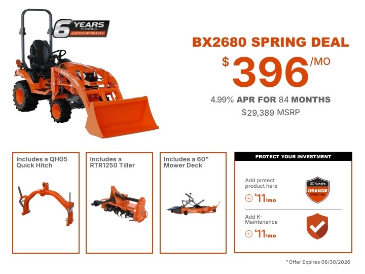 BX2680 SPRING SPECIAL - Pageland Farm Equipment